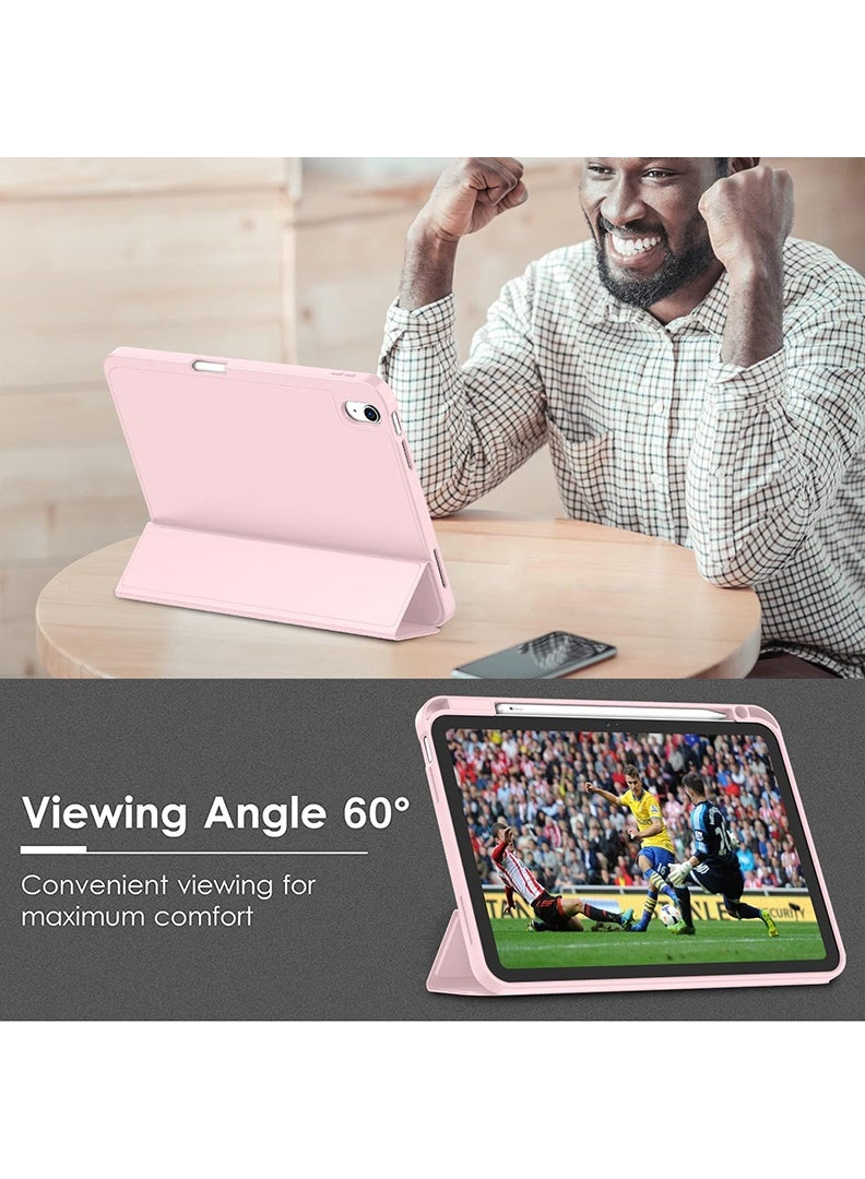 Theodor Case Compatible with iPad (A16) 11th Gen 11 Inch 2025/10th Gen 10.9 Inch 2022 Smart Case with Pencil Holder, Protective Case with Soft TPU Back, Auto Sleep/Wake Cover, Pink - Image 3